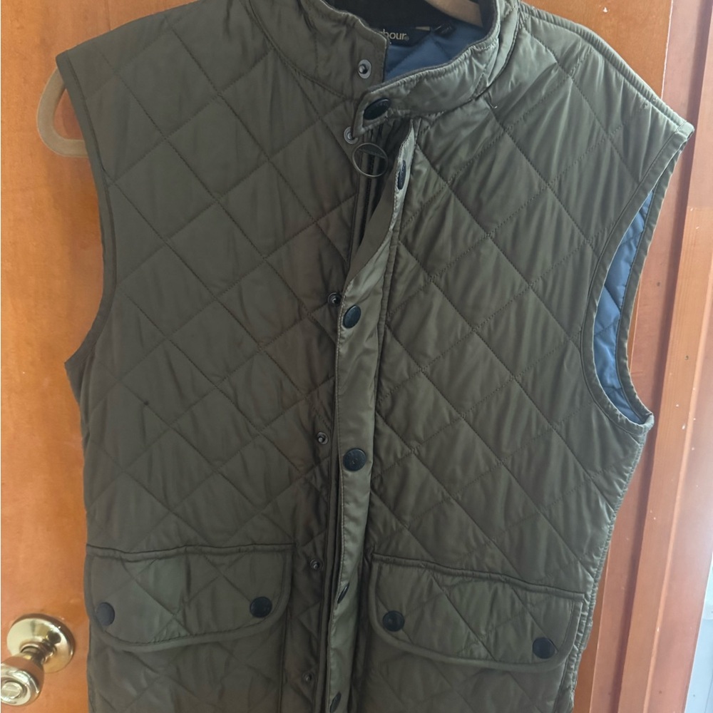 Barbour Olive Quilted Vest